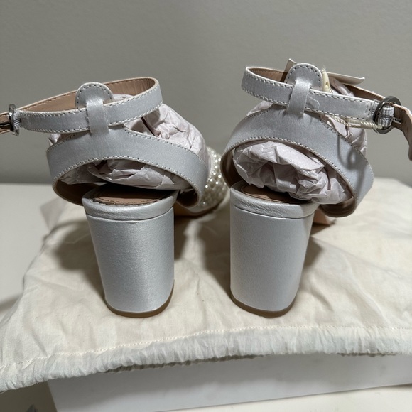 Monsoon - Pearl Bridal Block Heeled Sandals Ivory - Picture 6 of 10